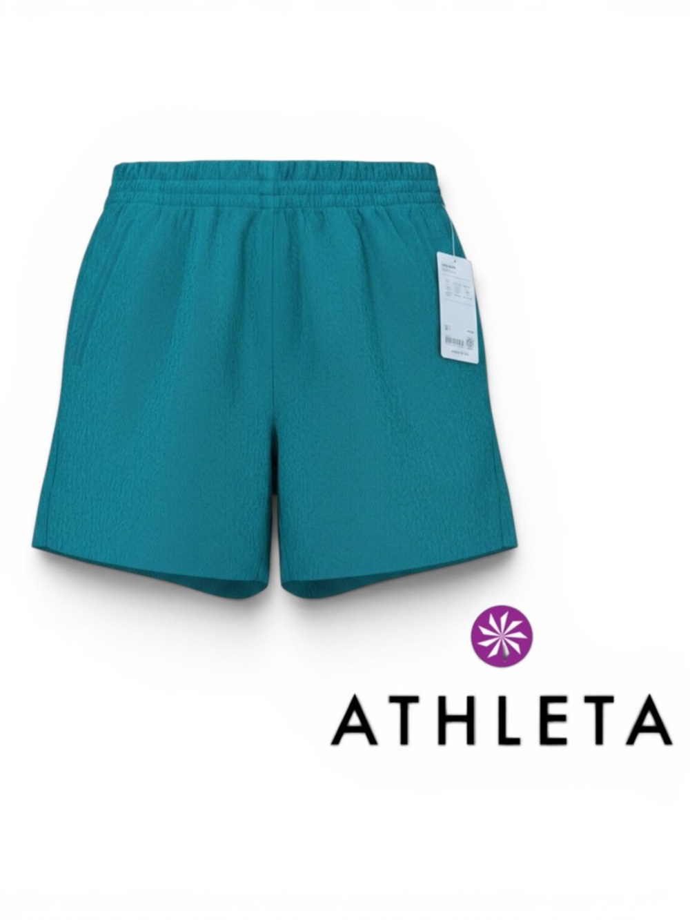 New! Athleta Teal Women's Echo Athletic Shorts